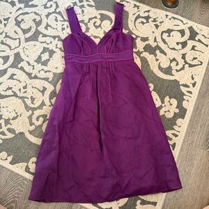 Banana republic linen petite zero purple dress